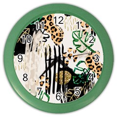 Modern Jungle Color Wall Clock by ConteMonfrey