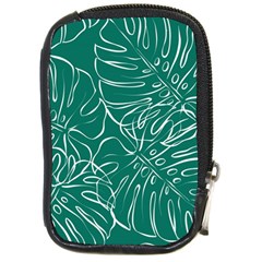 Tropical Monstera  Compact Camera Leather Case by ConteMonfrey