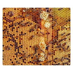 Insect Macro Honey Bee Animal Double Sided Flano Blanket (small)  by Wegoenart