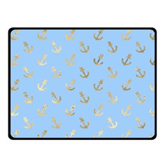 Gold Anchors Long Live   Fleece Blanket (small) by ConteMonfrey