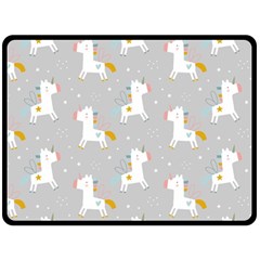 Cute Unicorns Double Sided Fleece Blanket (large)  by ConteMonfrey