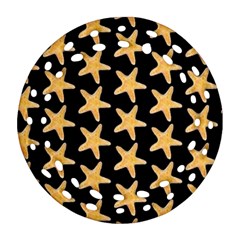 Starfish Minimalist  Round Filigree Ornament (two Sides) by ConteMonfrey