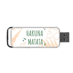 Hakuna Matata Tropical Leaves With Inspirational Quote Portable Usb Flash (two Sides)