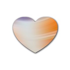 Gradient Purple, Orange, Blue Rubber Heart Coaster (4 Pack) by ConteMonfrey