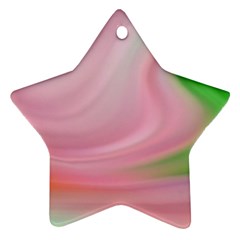 Gradient Pink Green Orange Star Ornament (two Sides) by ConteMonfrey
