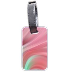 Gradient Pink Green Luggage Tag (two Sides) by ConteMonfrey