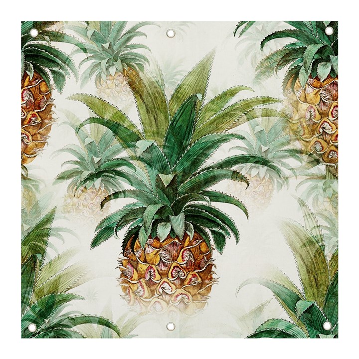 Pineapple Pattern Background Seamless Vintage Banner and Sign 3  x 3 