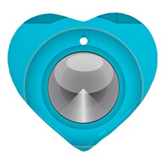 Blue Washing Machine, Electronics Ornament (heart) by Jancukart