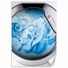 Silver Framed Washing Machine Animated Canvas 12  X 18  by Jancukart