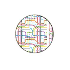 Tube Map Seamless Pattern Hat Clip Ball Marker