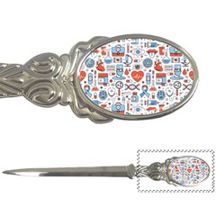 Medical Icons Square Seamless Pattern Letter Opener by Jancukart