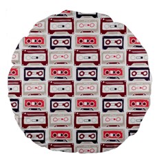 Cassettes Seamless Pattern Large 18  Premium Round Cushions
