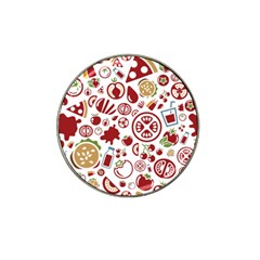 Pizza Seamless Pattern Background Hat Clip Ball Marker (4 Pack)