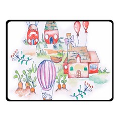 Easter Village  Double Sided Fleece Blanket (small)  by ConteMonfrey