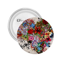 Multicolored Floral Digital Wallpaper Abstract Flowers Heart Free Download 2 25  Buttons by danenraven