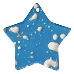 Ice Cream Bubbles Texture Star Ornament (two Sides) by dflcprintsclothing