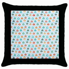 Christmas Textur 02 Throw Pillow Case (black) by artworkshop