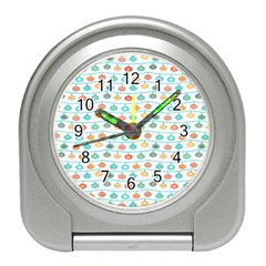 Christmas Textur 02 Travel Alarm Clock by artworkshop