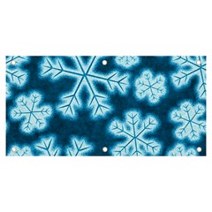 Snowflakes And Star Patterns Blue Frost Banner And Sign 6  X 3  by artworkshop