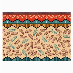 Ethnic Tribal Pattern Background Large Glasses Cloth by Vaneshart