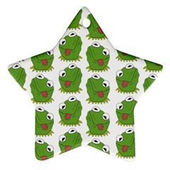 Kermit The Frog Pattern Star Ornament (two Sides)