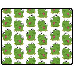 Kermit The Frog Pattern Double Sided Fleece Blanket (medium) 