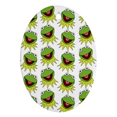 Kermit The Frog Ornament (oval) by Valentinaart
