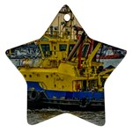 Tugboat Sailing At River, Montevideo, Uruguay Ornament (Star)