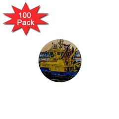 Tugboat Sailing At River, Montevideo, Uruguay 1  Mini Magnets (100 Pack)  by dflcprintsclothing