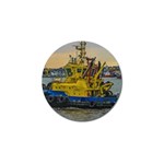 Tugboat Sailing At River, Montevideo, Uruguay Golf Ball Marker (4 pack)