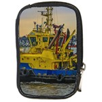 Tugboat Sailing At River, Montevideo, Uruguay Compact Camera Leather Case