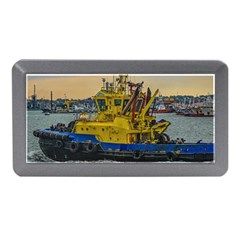Tugboat Sailing At River, Montevideo, Uruguay Memory Card Reader (mini) by dflcprintsclothing