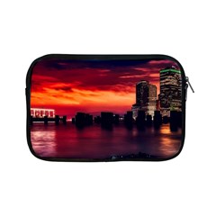 New York City Urban Skyline Harbor Bay Reflections Apple Ipad Mini Zipper Cases by danenraven