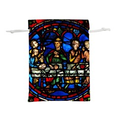 Window Stained Glass Chartres Cathedral Lightweight Drawstring Pouch (s) by danenraven