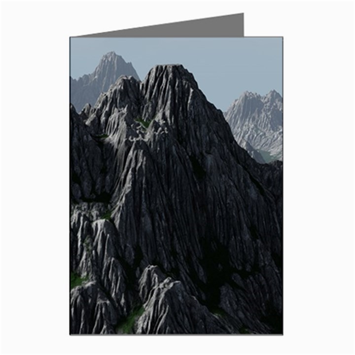 Terrain Mountain Rock Landscape Mountains Nature Greeting Cards (Pkg of 8)