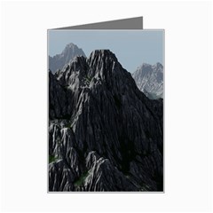 Terrain Mountain Rock Landscape Mountains Nature Mini Greeting Card by danenraven