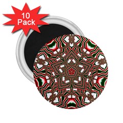 Christmas-kaleidoscope 2 25  Magnets (10 Pack)  by artworkshop