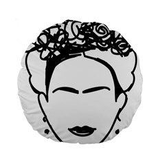 Frida Kahlo  Standard 15  Premium Flano Round Cushions by Sobalvarro