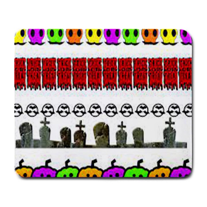 Halloween Borders Trick Large Mousepad