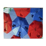 Letters Pattern Folding Umbrellas 2 Cosmetic Bag (XL) Front