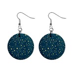 Star Golden Pattern Christmas Design White Gold Mini Button Earrings