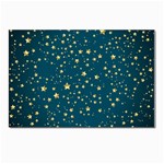 Star Golden Pattern Christmas Design White Gold Postcard 4 x 6  (Pkg of 10)