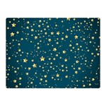 Star Golden Pattern Christmas Design White Gold Double Sided Flano Blanket (Mini)