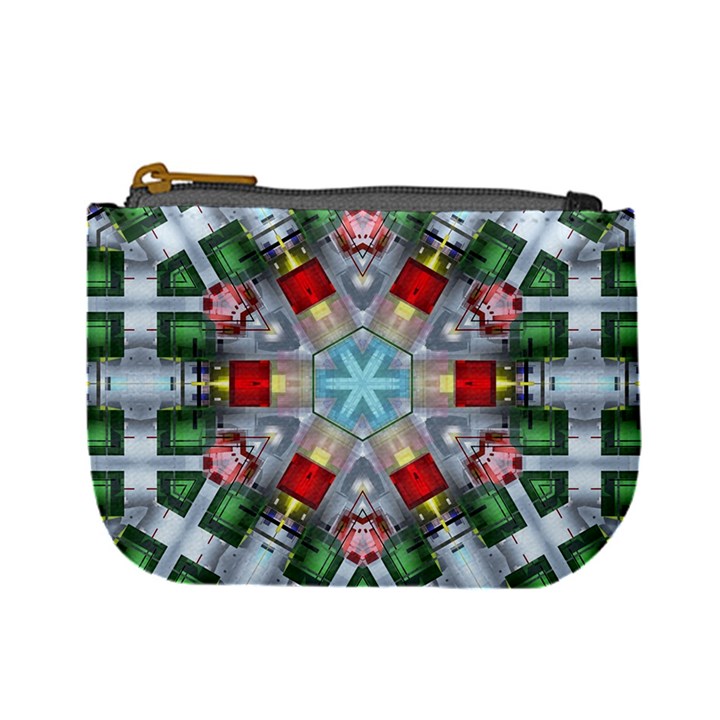 Geometric Symmetrical Symmetry Data Futuristic Mini Coin Purse