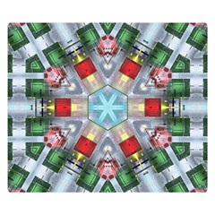 Geometric Symmetrical Symmetry Data Futuristic Double Sided Flano Blanket (small)