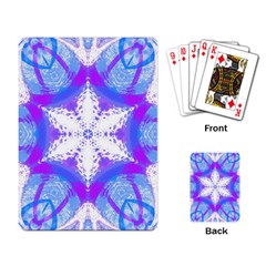 Snowflake Kaleidoscope Template Background Playing Cards Single Design (rectangle)