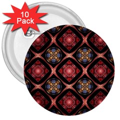 Background Pattern Geometric Wallpaper Seamless 3  Buttons (10 Pack)  by Ravend