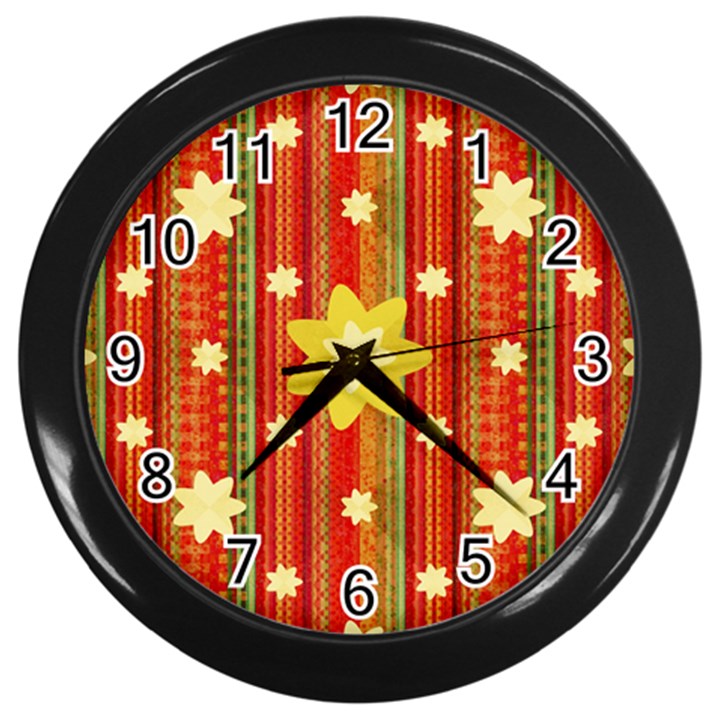 Wallpaper Decor Backdrop Design Art Scrapbooking Wall Clock (Black)