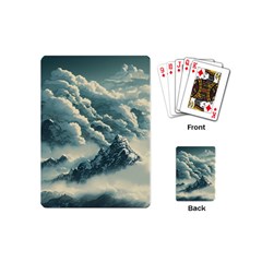Mountains Alps Nature Clouds Sky Fresh Air Art Playing Cards Single Design (mini) by Pakemis