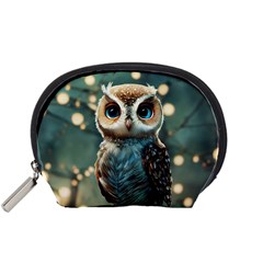 Owl Bird Bird Of Prey Ornithology Animal Accessory Pouch (small) by Pakemis